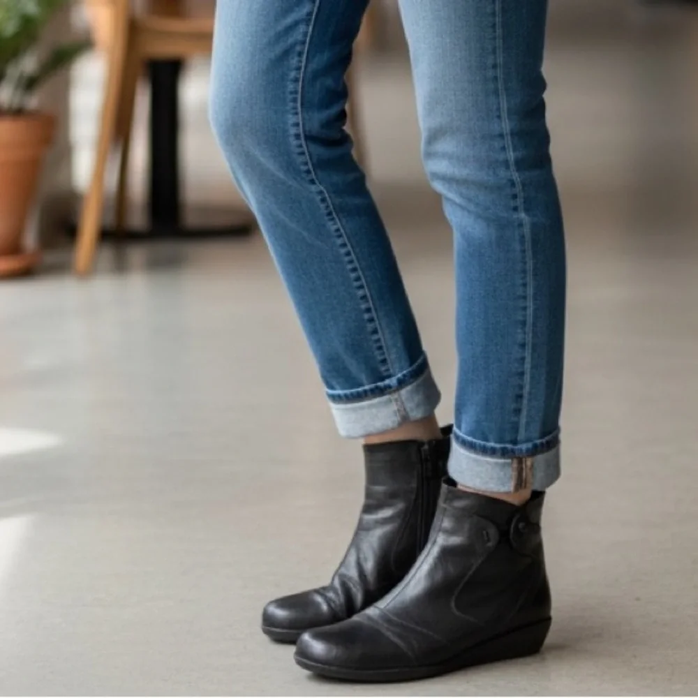 HORAS MADE IN SPAIN Leather Boots Women’s Size 7 / EU Size 37 Black 3110-17